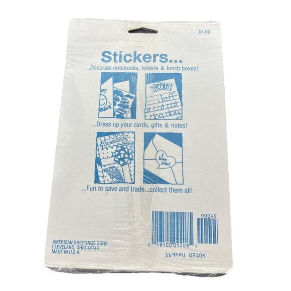 NEW Vintage Carlton Cards Personalized Property Of This Belongs To Stickers 80's - Picture 2 of 2